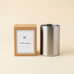 Brushed Steel Pen Cup